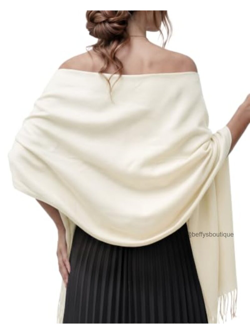 Soft Polyester Viscose Pashmina Shawl Evening Wrap Bridal Scarf